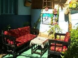 Góc sân thượng ở Bob Marley Hostel