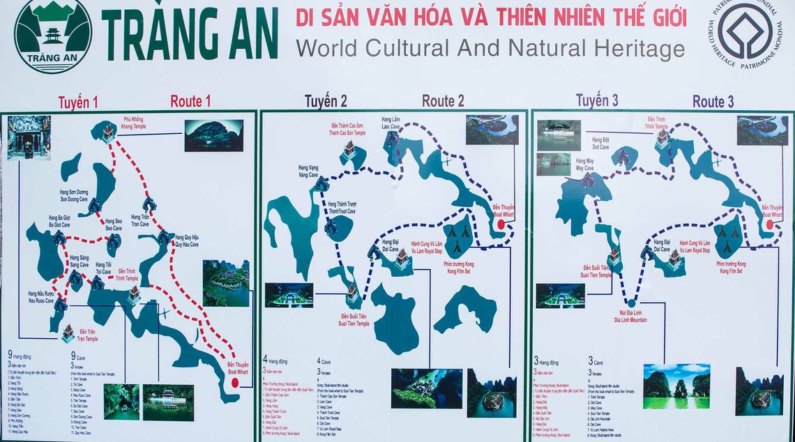 Bản đồ du lịch Tràng An